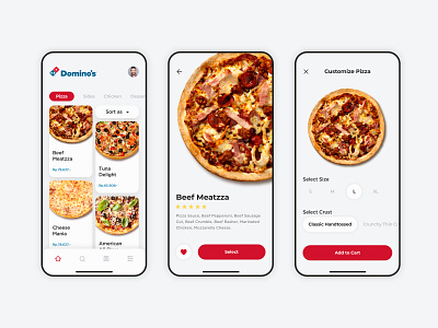 Dominos Pizza App UI