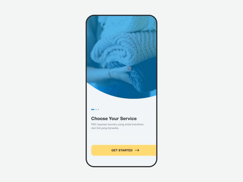 Laundry App Onboarding Screen UI (Animated) animated app app design interaction interaction animation interface laundry laundry app mobile app mobile ui ui ui ux ui design ui designer ui motion user interface user interface design