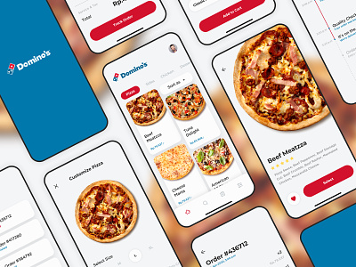 Dominos Pizza App UI Concept app app design clean design dominos dominos pizza mobile mobile app mobile ui pizza pizza app ui ui ux ui design ui designer user interface user interface design