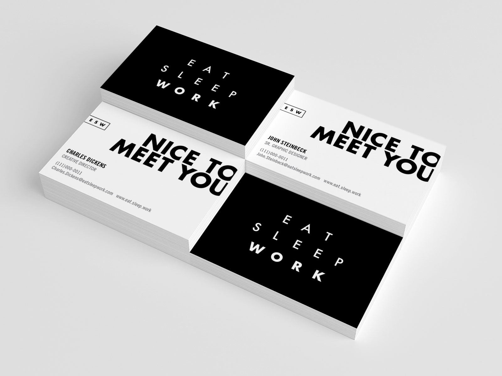 ESW Business Cards by Silvana Perolini on Dribbble