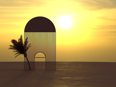 Relaxing Sunset 3d 3d art 3d concept 3d modeling 3d render architectural illustration c4d cinema 4d concept everyday heaven illustration minimal palm palm tree redshift relaxing satisfying sun sunset