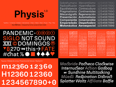 RNS Physis Typeface font grotesk icons illustration letters ligatures numbers sans serif typeface typography variable fonts