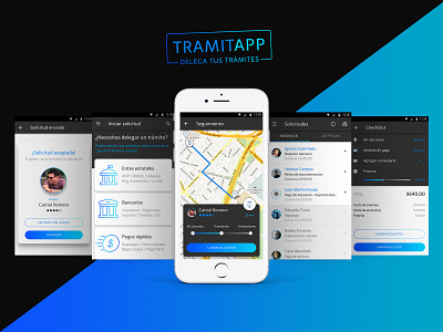 TramitApp android app bank gps icon ios mobile app product design ui ui kit ux kit