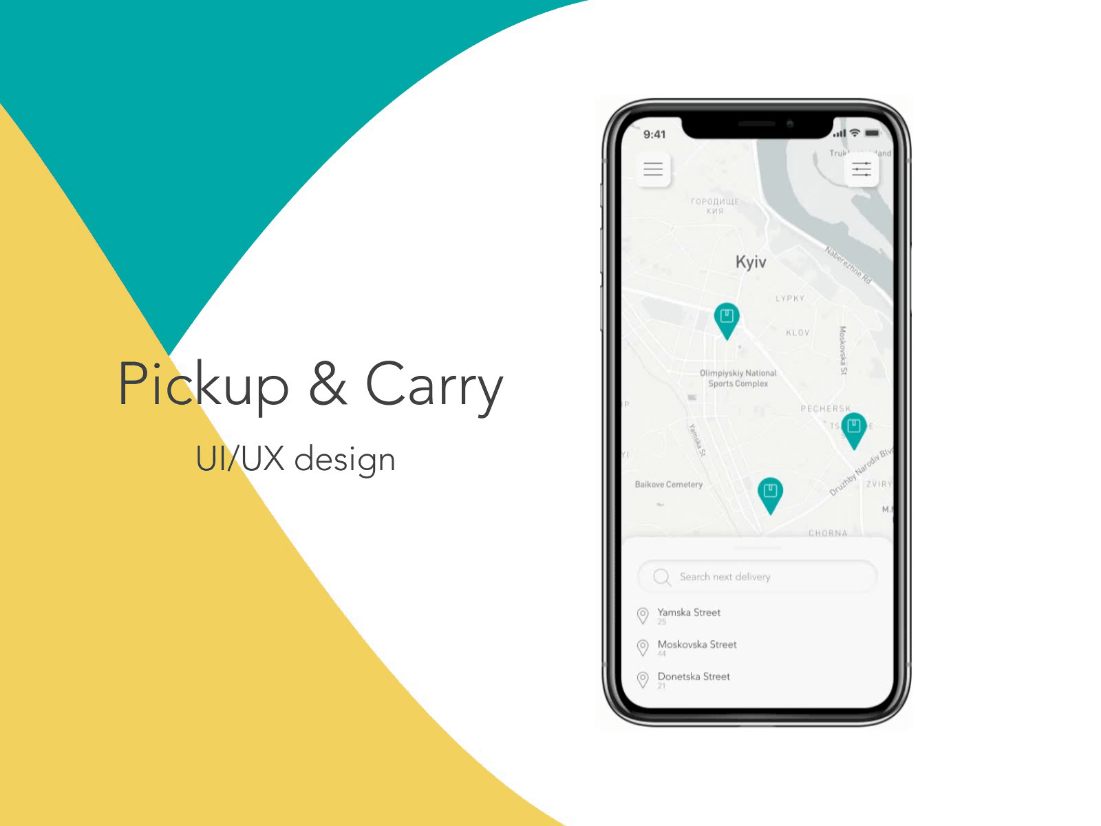 Pickup & Carry animation aplication app app design delivery app design map design ui ux