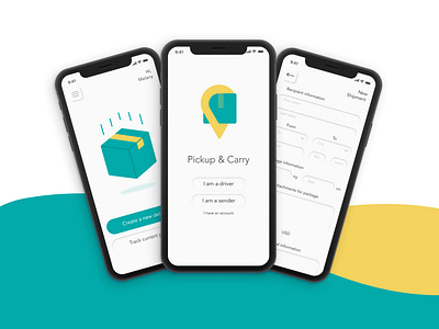 Pickup & Carry | Screens app app design application delivery delivery app design ui ux