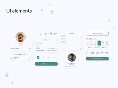 UI elements | vet app