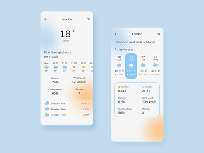 Weather app design