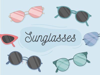 Sunglasses color colors design flat icon illustration sunglasses ui vector vector art vector illustration