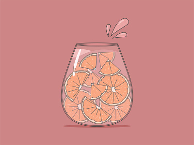 Cocktail cocktail color colors design flat glass icon illustration orange orange juice ui vector vector art vector illustration