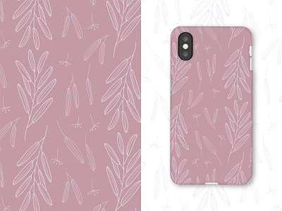 Phone case with floral pattern