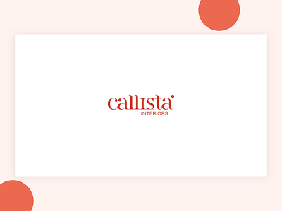 Callista Interiors - Logo and Web Design adobexd brand identity graphic design logo design red ui ui design user interface design web design website design