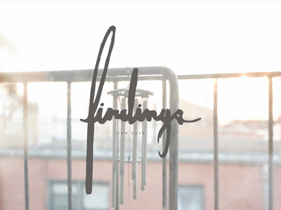 Findings New York branding graphic design typography hand lettering logo