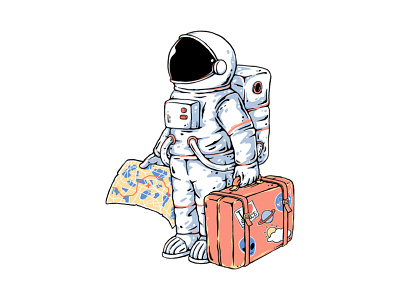 Space Traveler adventure alien astronaut cartoon clothing design drawing fun funny illustration illustrator space t shirt t shirt design travel traveler tshirt