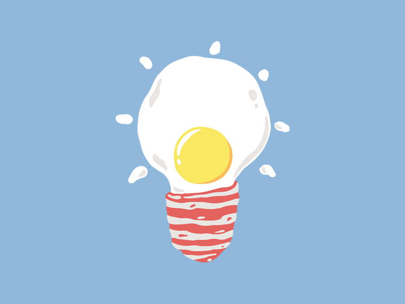 Breakfast Is A Bright Idea by Triagus Nd on Dribbble