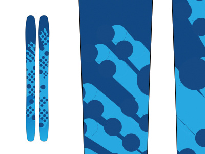 ski designs dots patterns skis