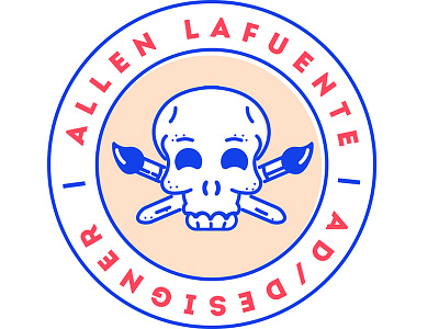 site logo art logo paintbrush skull