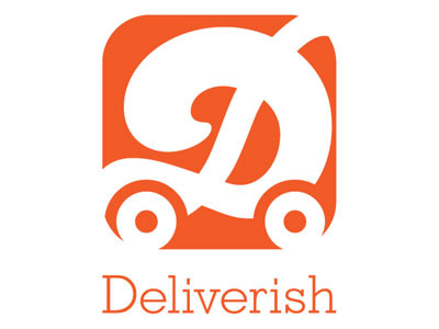 Deliverish Logo app d delivery logo startup wheels