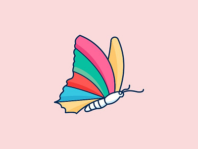 butterfly creative logo beauty butterfly cartoon creative fun graphic ilustration logo playfull young