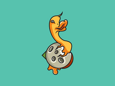 DUCK LOGO animal art cartoon character creative design duck egg fun graphic illustration logo