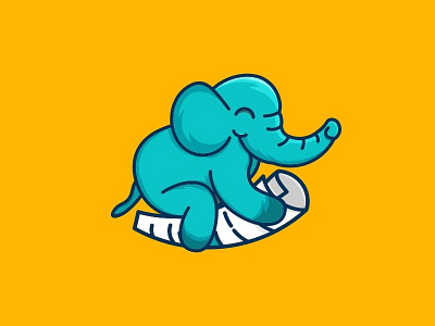 ELEPHANT LOGO animal cartoon character creative design elephant graphic illustration logo newspaper playfull