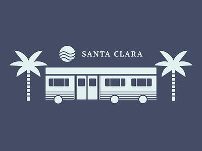 Santa Clara design dribbbleweeklywarmup hometown illustration santa clara sticker