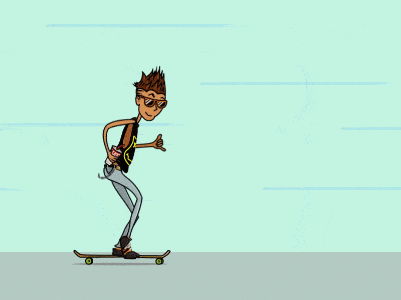 SK8R dude! animation illustration innout motion nirvana skate skateboard skater