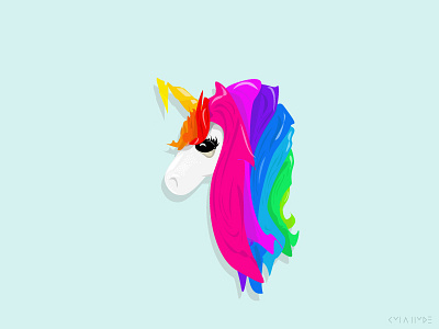 Broken Unicorn bright broken bubbly cartoon colors majestic rainbow tired unicorn vibrant