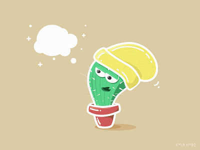 30for30: Cactus Guy cactus cartoon cottonmouth desert hot illustration plant pot pothead stoner water