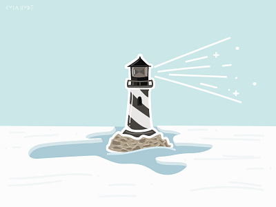 Lighthouse capecod flat ice lighthouse ocean sea snow sticker winter winterlight