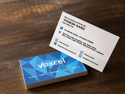 Voxcel Business Card academy adobe agency art blue branding business card concept creative design printing vector