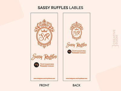 Sassy Ruffles Lables boutique brand fashion identity labels layout packing packing design retail typogaphy