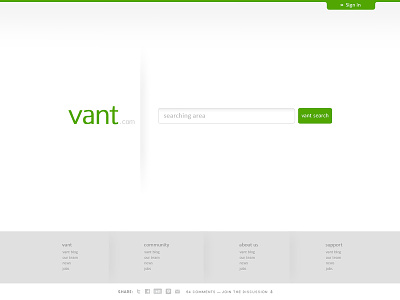 Vant art brand communities concept creative design digital flat graphic green identity search search engine ui ux web