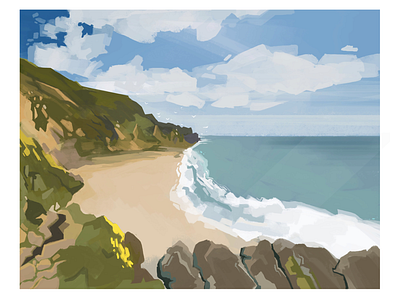 Beach study 2d art beach digital drawing environment illustration painting photoshop