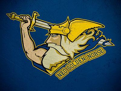NEO Golden Norsemen college illustration logo mascot neo norse norsemen odin sports sports branding viking
