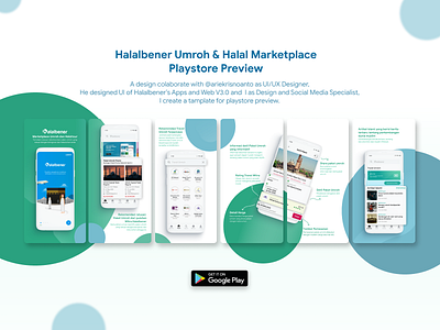 A Design for Halalbener Apps Preview on Google Playstore app design brand brand design branding design playstore playstoredesign ui vector
