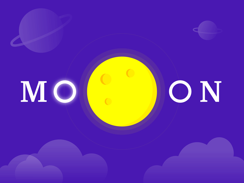Moon art brand branding character clean design flat identity illustration illustrator type typography ui ux vector web website