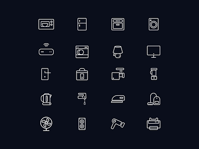 furniture icon exercise app design flat icon type ui ux vector