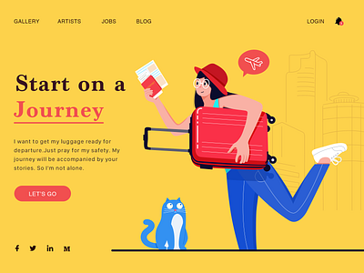 Go a trip，just go！ art branding character design flat illustration illustrator type typography ui vector web website