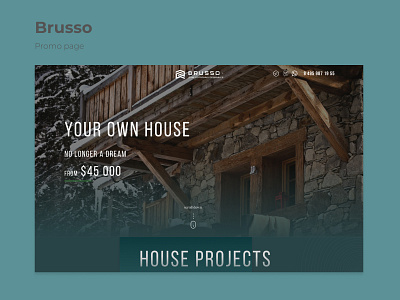«Brusso» promo page design dribble inteface page promo ui ux web website