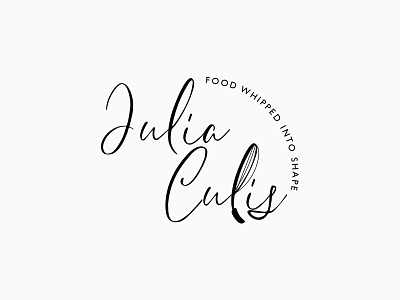 Julia Culis Logo blogger logo clean feminine food logo graphic logo illustration logo nutrition simple logo
