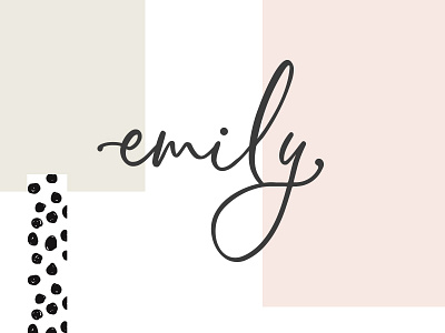 Emily brand brand identity branding british design fashion fashion brand feminine hand lettering logo logo design typography