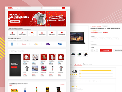 Bisnis Blanja B2B Procurement Website b2b design icon illustration marketplace online store onlineshop ui ux web website