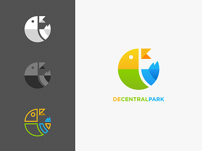 DeCentralPark blockchain blue crypto decentralpark green logo park yellow
