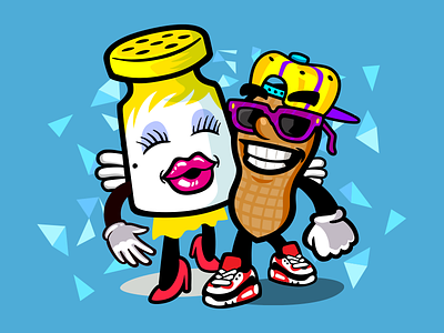 Nutson character bright colours cartoon character characters