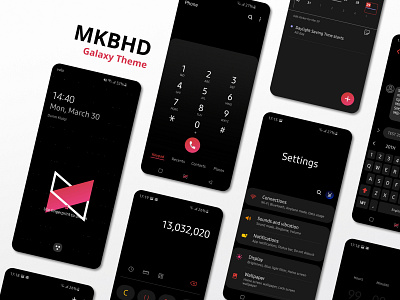 MKBHD | Samsung Galaxy Theme android android theme android ui galaxy theme icons interface logo marques brownlee mkbhd red red and black samsung samsung galaxy samsung theme ui ux wallpaper