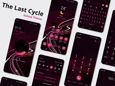 The Last Cycle | Samsung Galaxy Theme android android theme android ui app dark design galaxy galaxy theme interface planet samsung samsung galaxy samsung theme sci fi space ui ux wallpaper