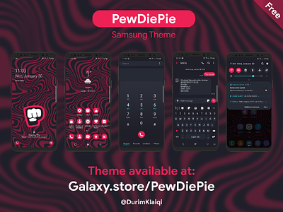 PewDiePie | Samsung Theme android entertainment galaxy theme pewdiepie samsung theme ui wallpaper youtube