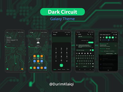 Dark Circuit | Samsung Galaxy Theme android android theme android ui animation app galaxy theme icon icons iconset interface mobile ui samsung samsung galaxy samsung theme ui ux wallpaper