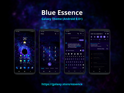 Blue Essence | Samsung Galaxy Theme android android theme android ui galaxy theme icons interface samsung samsung theme ui wallpaper