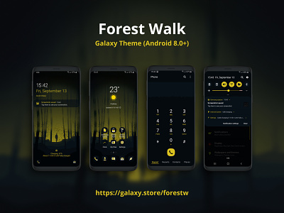 Forest Walk | Samsung Galaxy Theme android android theme android ui dark halloween icons interface samsung samsung galaxy samsung theme ui wallpaper